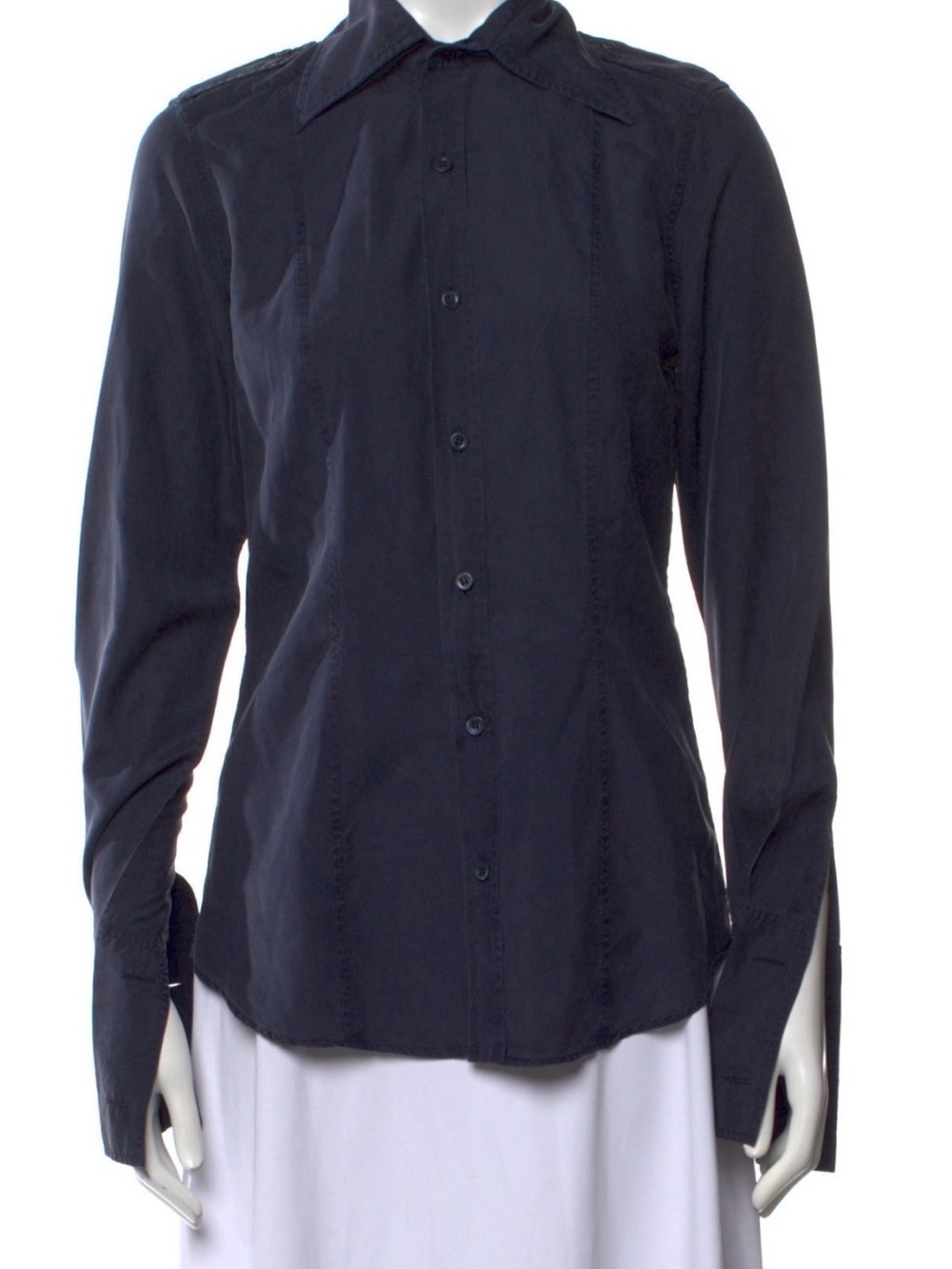 Gucci Navy Button-Front Women's Shirt Jacket